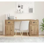 vidaXL Stůl s kabinetem se zásuvkou Artisanový dub 154,5 x 50 x 75 cm [3402678]