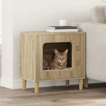 vidaXL Kočičí dům Sonoma 51 x 30 x 52 cm kompozitní dřevo [8000655]