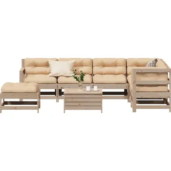 Zahradní lavice zahrada-XL 8dílná zahradní sedací souprava s poduškami masivní borovice 3250600