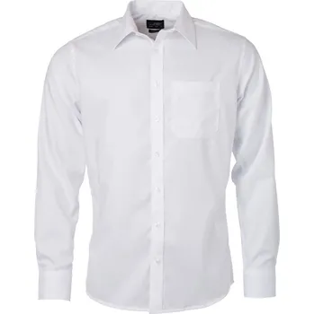 Pánská košile Mikro keprová košile s dlouhým rukávem JN 682 white 3XL