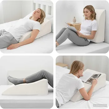 vidaXL Polštář na nohu Bílá 68 x 40 x 21,5 cm [42020186]