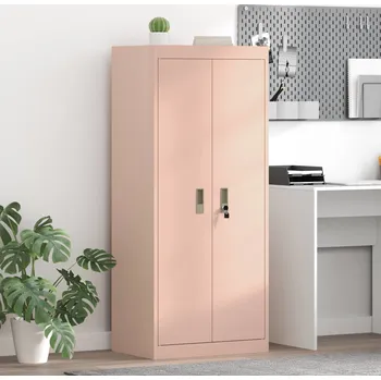 Zásuvkový kontejner vidaXL Úložná skříňka Růžová 60 x 40 x 140 cm Ocel [891737]