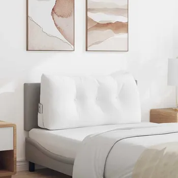 vidaXL Polštář na záda Bílá 100 x 24 x 50 cm textil [42014452]