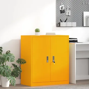 vidaXL Úložná skříňka s úložištěm Hořčicově žlutá 80 x 40 x 90 cm [891685]