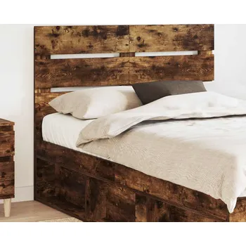 vidaXL Čelo postele s čelo Kouřový dub 120 cm kompozitní dřevo [887557]