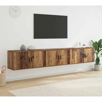 Obývací stěna vidaXL Nástěnný TV skříňový set 3 pcs Staré dřevo 80 x 34,5 x 40 cm [3415565]
