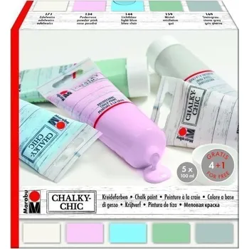 Speciální výtvarná barva Marabu Sada Chalky-Chic 5 x 100 ml