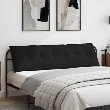 Bytový textil vidaXL Polštář na záda Černá 180 x 19 x 50 cm textil [42014918]