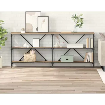 Konzolový stolek vidaXL Konzolový stolek s policí Artisanový dub 180 x 30 x 75 cm [881906]