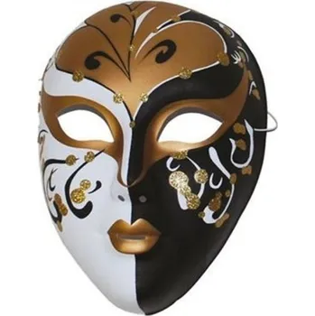 Karnevalová maska Maska benátská černobílá