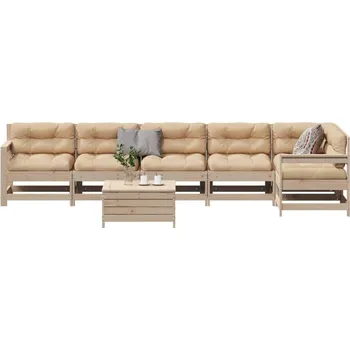 Zahradní lavice zahrada-XL 7dílná zahradní sedací souprava s poduškami masivní borovice 3250892
