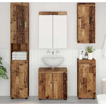 Koupelnový nábytek vidaXL Koupelnová nástěnná skříňka TULUM Staré dřevo 37 x 24,5 x 86 cm [880339]