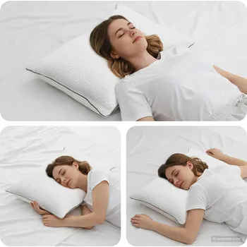 Bytový textil vidaXL Spací polštář Bílá 80 x 40 x 14,5 cm [42020222]