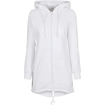 Dámská parka Build Your Brand Dámská prodloužená mikina BY148 White 3XL