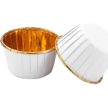 Jednorázové nádobí Cukrářský košíček bílý, 100ks 50 x 39 mm - Cakesicq