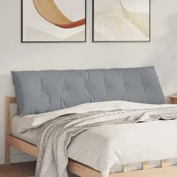 Polštář vidaXL Polštář na záda Světle šedá 180 x 19 x 50 cm textil [42014916]