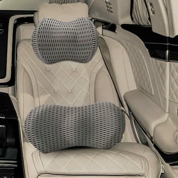 Dekorativní polštářek vidaXL Polštář s polštářem Nastavitelná 2 pcs Šedá 4D síťovina [42012713]