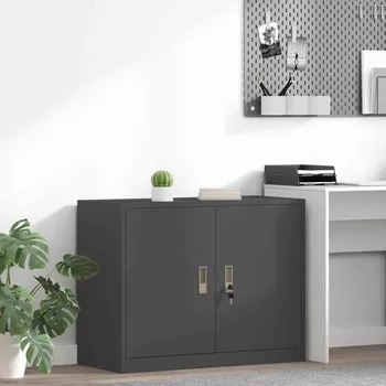 vidaXL Úložná skříňka Černá 90 x 40 x 70 cm Za studena tažená ocel [891634]