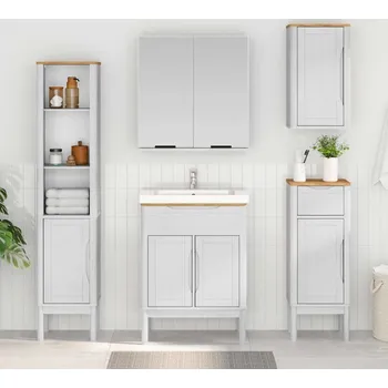 Koupelnový nábytek vidaXL Koupelnová skříň se zásuvkou FLORO Bílá 35 x 30 x 90 cm [42011238]