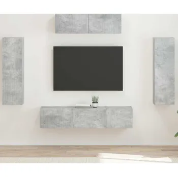 Obývací stěna vidaXL Televizní skříň 5 pcs Betonově šedá [3409171]