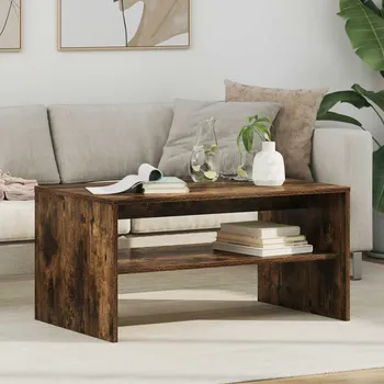 Konferenční stolek vidaXL Konferenční stolek Kouřový dub 80 x 50 x 40 cm kompozitní dřevo [8000280]