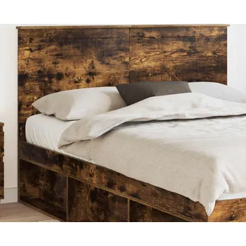 vidaXL Čelo postele s čelo Kouřový dub 140 cm Kompozitní dřevo [887764]