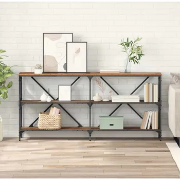 Konzolový stolek vidaXL Konzolový stolek Staré dřevo 160 x 30 x 75 cm kompozitní dřevo [881902]