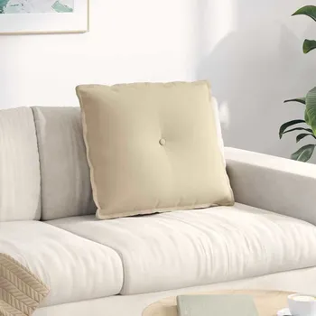 Polštář vidaXL Polštář na záda Krémová 60 x 50 cm Mikrovlákno [42014691]