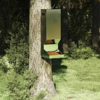 krmítko pro hospodářská zvířata vidaXL Krmítko pro jeleny Stříbrná 28 x 30 x 80 cm Pozinkovaná ocel [874611]