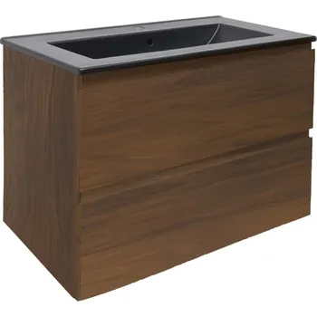 Nábytek Swiss aqua technologies Koupelnová skříňka s umyvadlem SAT B-Way 79x50x45 cm ořech mat BWAY280NUTU4B