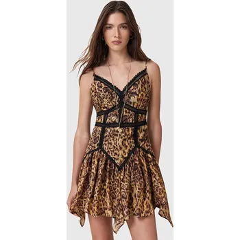 Dámské šaty Šaty AllSaints ZIA W095DC oranžová 20X, vel. 38