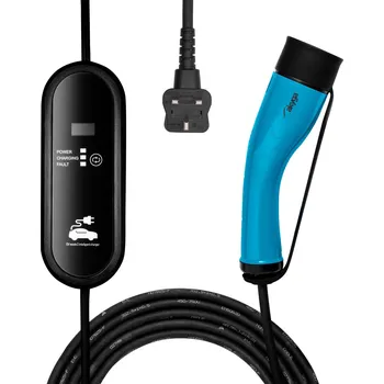 Kabel pro elektromobily AK-EC-20 BS 1363 UK / Type2 LCD 1-fázový 13A 3kW 5m
