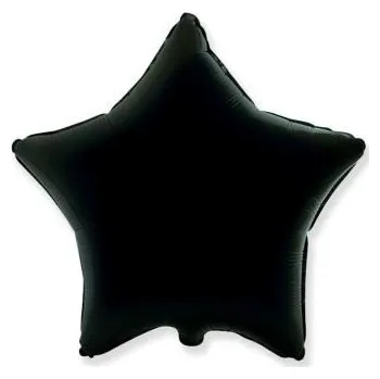 Balónek Flexmetal Balón foliový 45 cm Hvězda černá