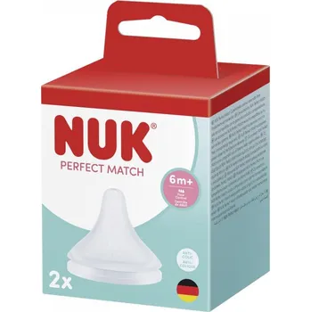 dudlíky NUK Perfect Match savička Flow Control 6m+ (2ks)