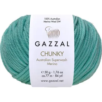 Příze Příze Gazzal Chunky 159 tyrkysová