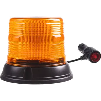 Autoelektronika LED maják, 12-24V, oranžový, magnet, ECE R65