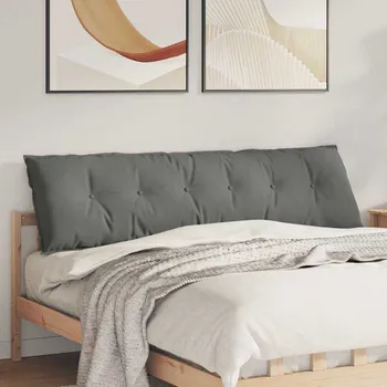 vidaXL Polštář na záda Tmavě šedá 180 x 50 cm Mikrovlákno [42014947]