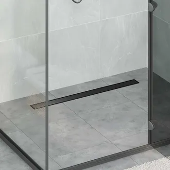 vidaXL Sprchový odtok 2 v 1 s 360° sifonem Černá 80 cm [42015970]