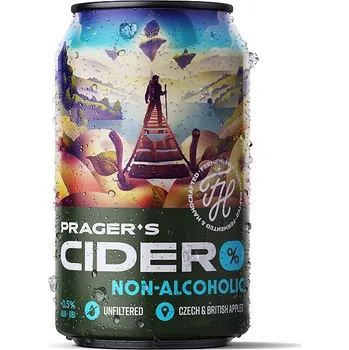 Limonáda PRAGER'S Cider ORIGINAL nealko 12 x 0,33l plech