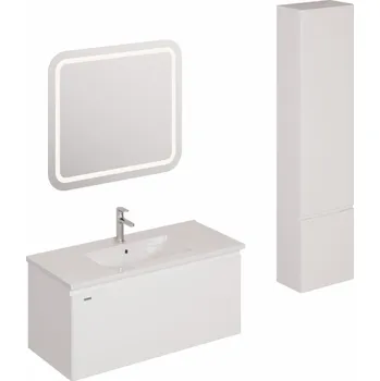 Nábytek Naturel Koupelnová sestava s umyvadlem včetně umyvadlové baterie, vtoku a sifonu Ancona bílá KSETANCONA3