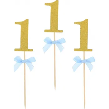 Godan Zapichovátka do cupcaku 1. narozeniny - kluk - modré - 10 ks