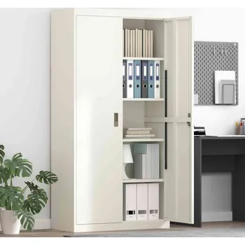 Zásuvkový kontejner vidaXL Úložná skříňka 2 pcs Bílý 90 x 40 x 180 cm Ocel [3406171]