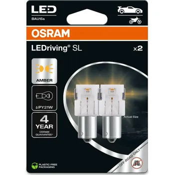Autožárovka ROZBALENO OSRAM LED PY21W LEDriving SL Amber 12V blistr 2ks 7507DYP-2BL