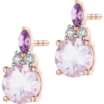 Náušnice Náušnice z růžového zlata s diamanty a ametysty - ryzost 585 - 189.338