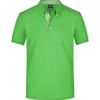 Pánské tričko Pánské piqué polo button-down JN 964 lime green-lime green-white M