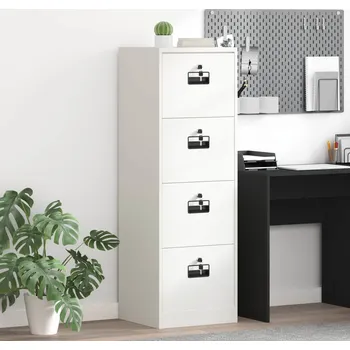 Zásuvkový kontejner vidaXL Úložná skříňka 2 pcs Bílý 80 x 40 x 180 cm Ocel [3406189]