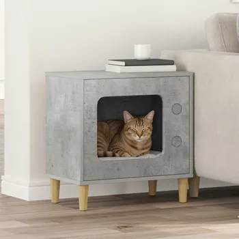 vidaXL Kočičí dům Beton 51 x 30 x 52 cm kompozitní dřevo [8000656]