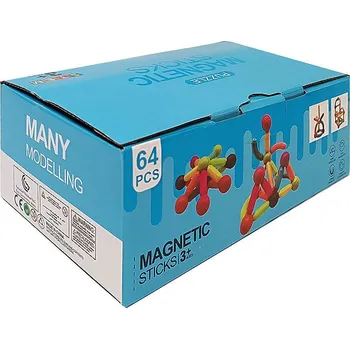 ostatní stavebnice Bavytoy Magnetická stavebnice 64 ks
