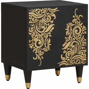 Noční stolek vidaXL Noční stolek s dvířky Černá 40 x 33 x 46 cm [4018804]