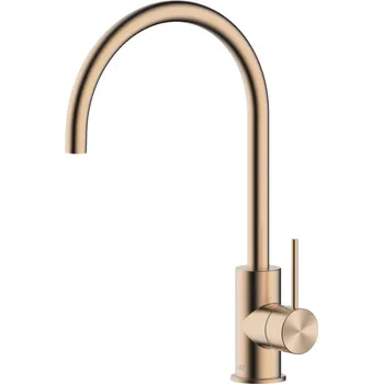 Vodovodní baterie Swiss aqua technologies Dřezová baterie SAT Aurum s otočným ramínkem broušená rose gold SATBAUR280BRG